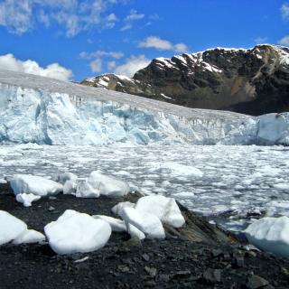 The Andes glacier retreat 