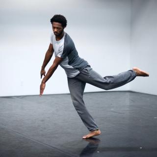 Kyle Marshall dancing in a studio