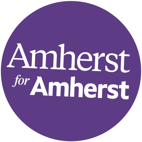 Amherst for Amherst logo in a purple circle