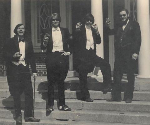 Bob Kingman ‘72 (2nd from left) with Peter Shea, Tom Urban and Tom Moss