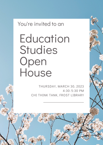 Open house March 30