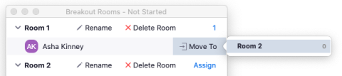 Screenshot of option to move participant to another room using "Move To"