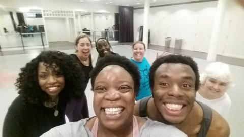 Group selfie of Madia Cooper and Master Dance class