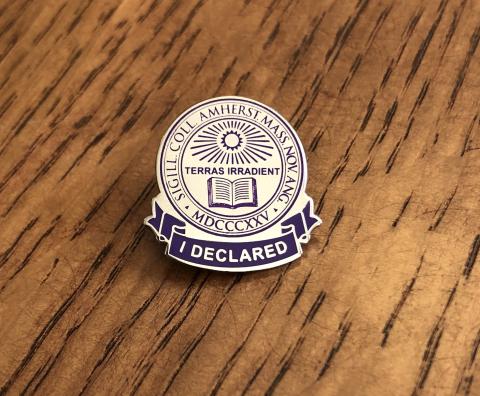 The pin I got when I declared my major!