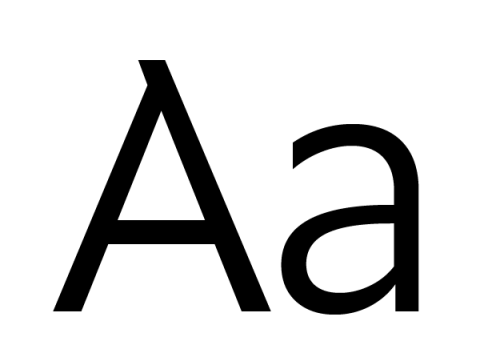 Letter A in Setimo typeface