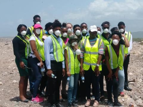the NSWMA Summer Interns visit the Landfill