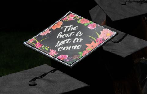 a graduation hat with the words The best is yet to come