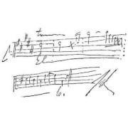 Handwritten music score from Franz Liszt
