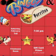 Bingo poster with Disney logos 
