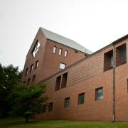 The exterior of the Seeley Mudd Building at Amherst College