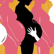 Illustration of three pregnant women by Barbara Ott
