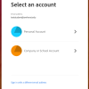 Adobe account selection screen - choose Company or School Account