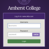 Amherst College login page